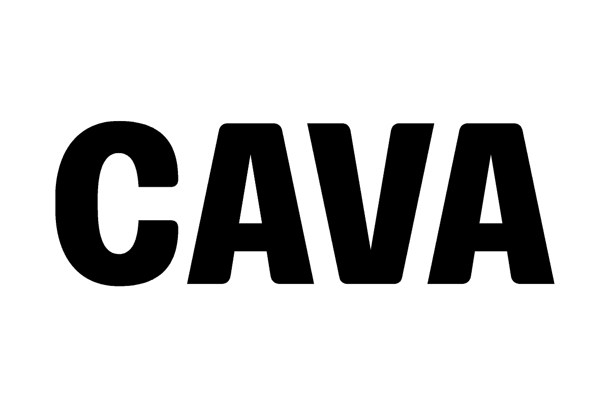 black and white CAVA logo black and white CAVA logo