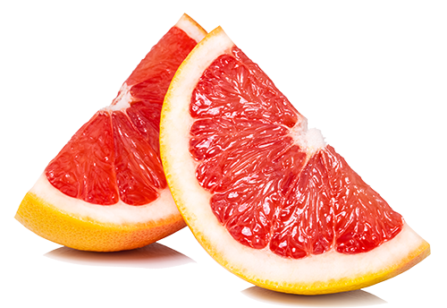 slice of pink grapefruit citrus fruit isolated on white background slice of pink grapefruit citrus fruit isolated on white background