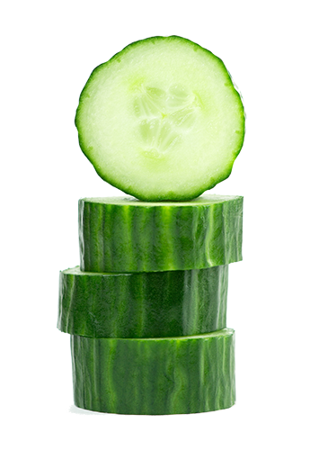 Stack of fresh cucumber slices on white background. Stack of fresh cucumber slices on white background.