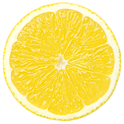 lemon slice, isolated on a white background lemon slice, isolated on a white background